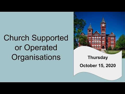 Church Supported or Operated Organisations