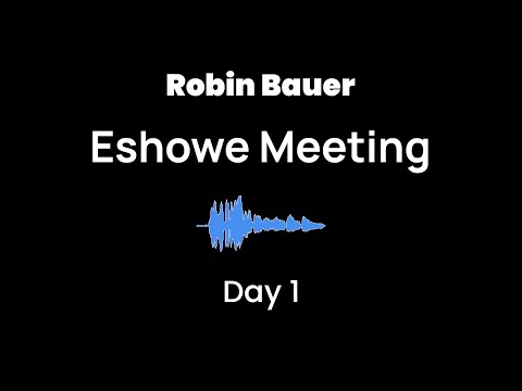 Eshowe Meeting: Robin Bauer - Day 1