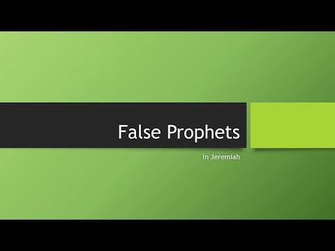 False Prophets in Jeremiah