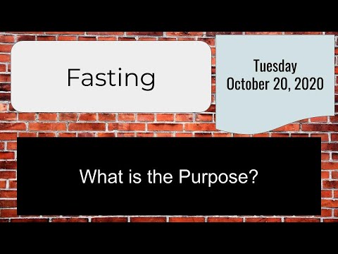 Fasting: What is the Purpose?