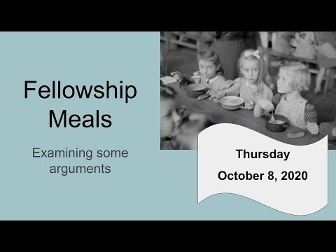 Fellowship Meals