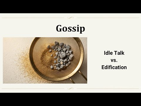 Gossip: Idle Talk vs. Edification