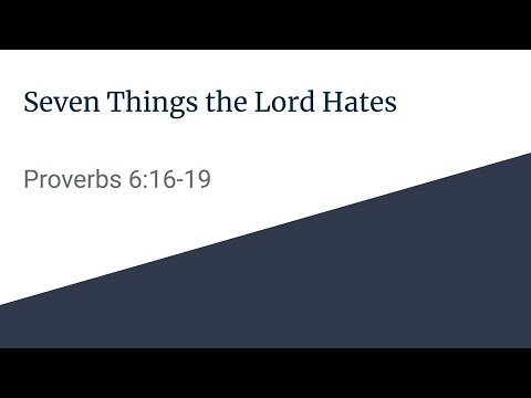 Overview of Seven Things the Lord Hates